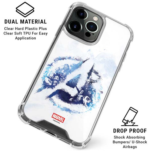 Marvel Avengers Blue Logo iPhone 16 Pro Max Clear Case